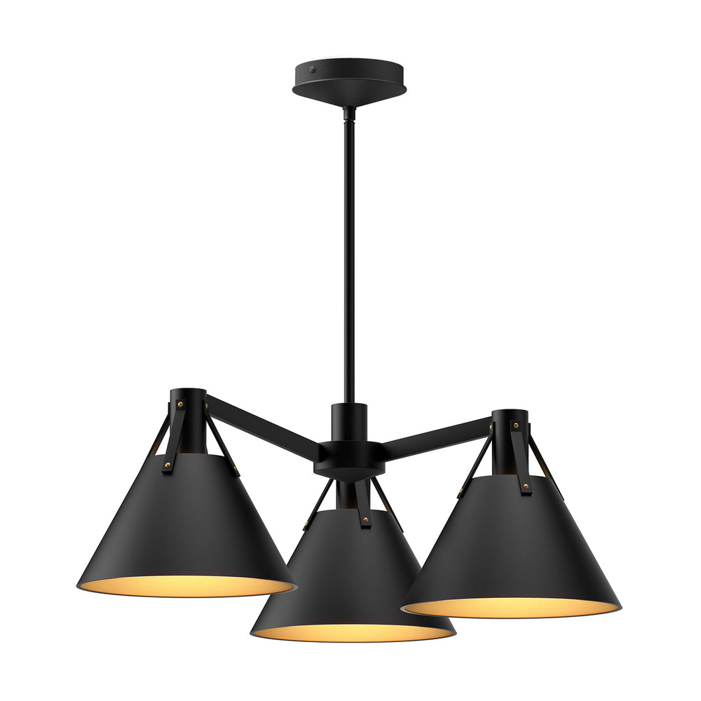 Alora Canada - Three Light Chandelier - Archer - Matte Black- Union Lighting Luminaires Decor