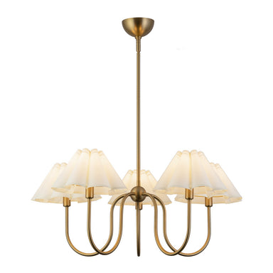Alora Canada - Five Light Chandelier - Rosemary - Brushed Gold/Folded White- Union Lighting Luminaires Decor