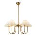 Alora Canada - Five Light Chandelier - Rosemary - Brushed Gold/Folded White- Union Lighting Luminaires Decor