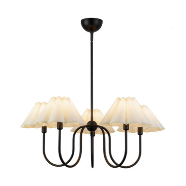 Alora Canada - Five Light Chandelier - Rosemary - Matte Black/Folded White- Union Lighting Luminaires Decor
