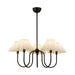 Alora Canada - Five Light Chandelier - Rosemary - Matte Black/Folded White- Union Lighting Luminaires Decor
