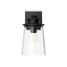 Alora Canada - One Light Exterior Wall Mount - Quincy - Clear Bubble Glass/Textured Black- Union Lighting Luminaires Decor