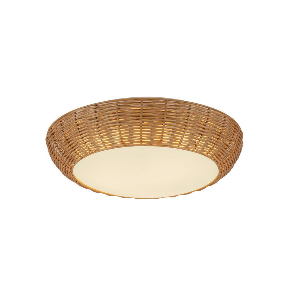 Alora Canada - Two Light Flush Mount - Merida - Rattan- Union Lighting Luminaires Decor