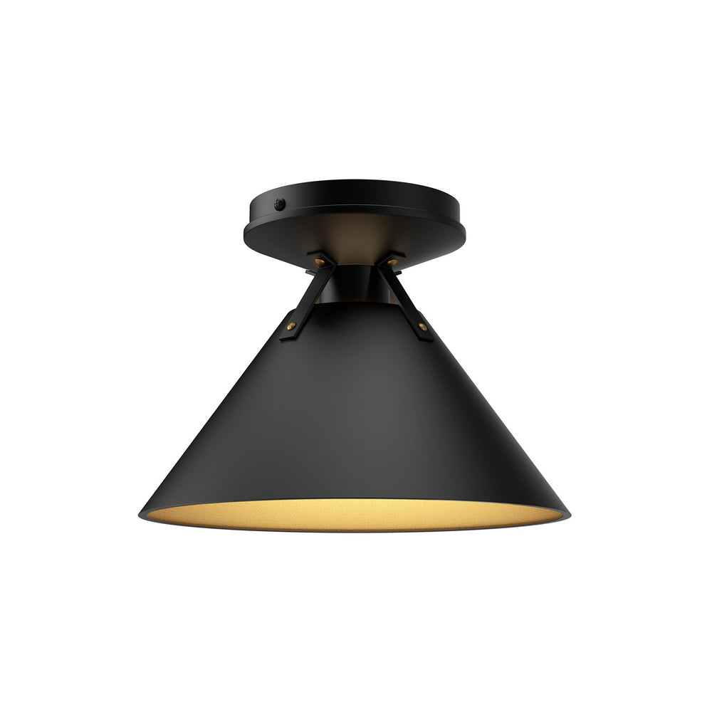 Alora Canada - One Light Flush Mount - Archer - Matte Black- Union Lighting Luminaires Decor