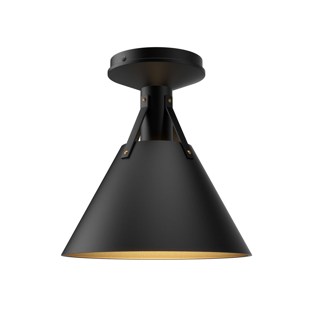 Alora Canada - One Light Flush Mount - Archer - Matte Black- Union Lighting Luminaires Decor