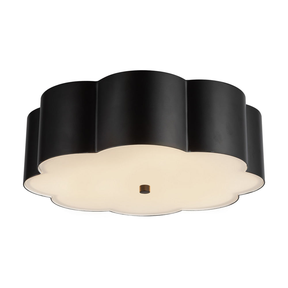 Alora Canada - Three Light Flush Mount - Blossom - Matte Black- Union Lighting Luminaires Decor