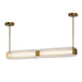 Alora Canada - LED Linear Pendant - Alai - Vintage Brass/Ribbed Glass- Union Lighting Luminaires Decor