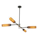 Alora Canada - Four Light Linear Pendant - Colby - Matte Black/Tan Jute- Union Lighting Luminaires Decor