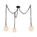 Alora Canada - Three Light Pendant - Cherise - Matte Black/Glossy Ribbed Opal Glass- Union Lighting Luminaires Decor