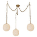 Alora Canada - Three Light Pendant - Cherise - Brushed Gold/Glossy Ribbed Opal Glass- Union Lighting Luminaires Decor