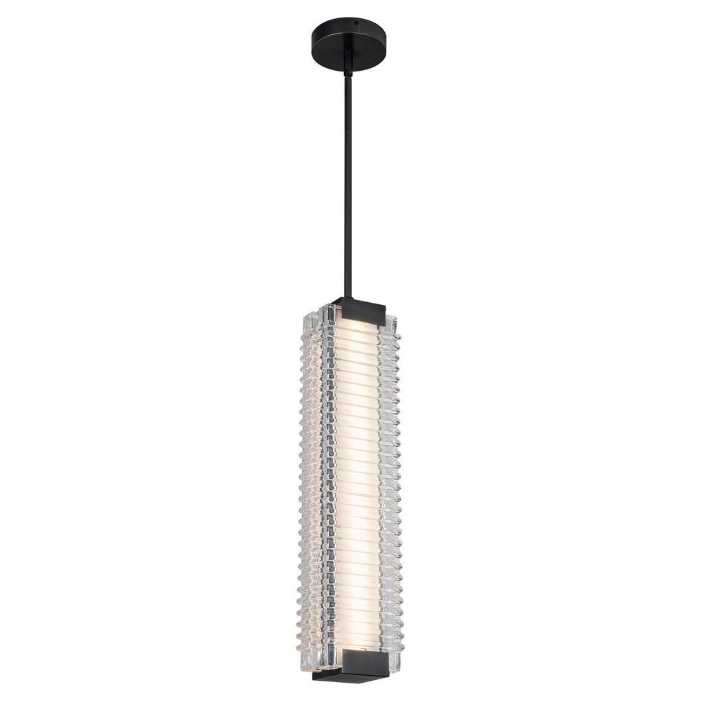 Alora Canada - LED Pendant - Alai - Urban Bronze/Ribbed Glass- Union Lighting Luminaires Decor