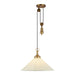 Alora Canada - One Light Pendant - Ellen - Brushed Gold/White Linen- Union Lighting Luminaires Decor