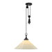 Alora Canada - One Light Pendant - Ellen - Matte Black/White Linen- Union Lighting Luminaires Decor