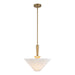Alora Canada - One Light Pendant - Bridgette - Brushed Gold/Folded White- Union Lighting Luminaires Decor
