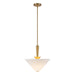 Alora Canada - One Light Pendant - Bridgette - Brushed Gold/White Linen- Union Lighting Luminaires Decor