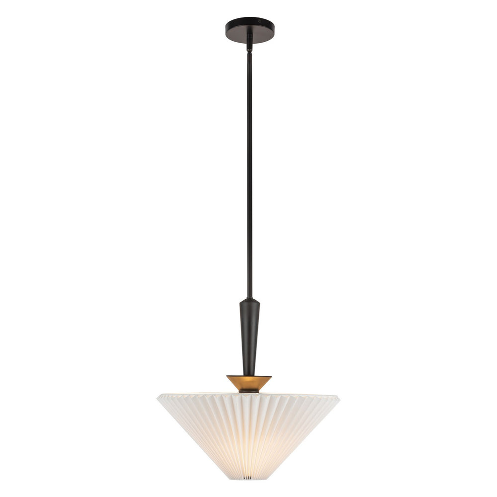 Alora Canada - One Light Pendant - Bridgette - Matte Black/Folded White- Union Lighting Luminaires Decor