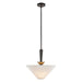 Alora Canada - One Light Pendant - Bridgette - Matte Black/Folded White- Union Lighting Luminaires Decor