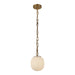 Alora Canada - One Light Pendant - Cherise - Brushed Gold/Glossy Ribbed Opal Glass- Union Lighting Luminaires Decor