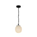 Alora Canada - One Light Pendant - Cherise - Matte Black/Glossy Ribbed Opal Glass- Union Lighting Luminaires Decor
