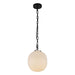 Alora Canada - One Light Pendant - Cherise - Matte Black/Glossy Ribbed Opal Glass- Union Lighting Luminaires Decor