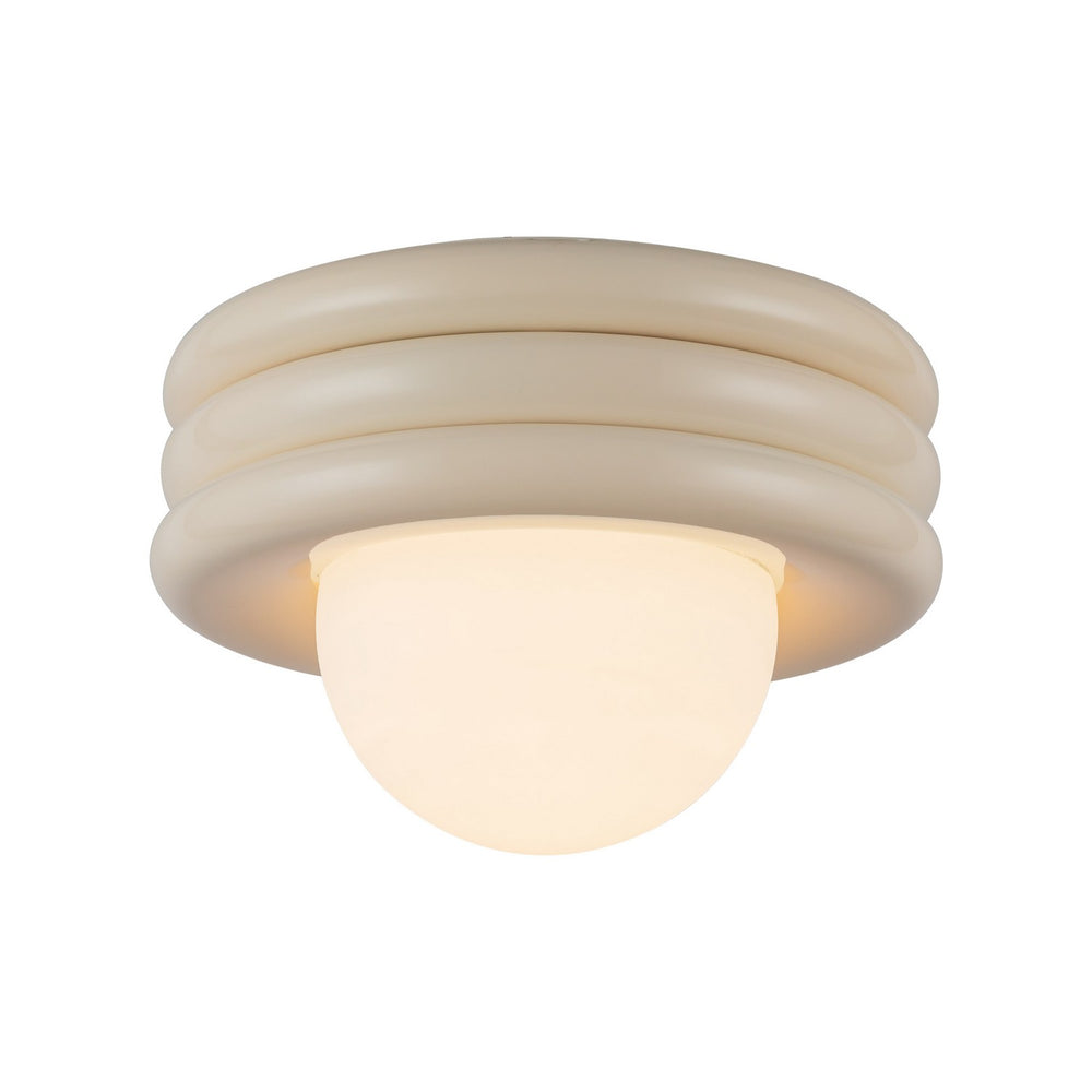 Alora Canada - One Light Semi-Flush Mount - Harvey - Pearl White- Union Lighting Luminaires Decor