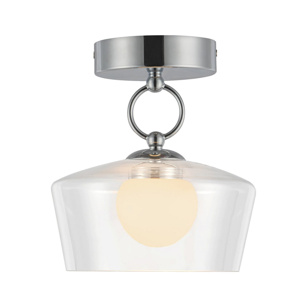Alora Canada - LED Semi Flush Mount - Leota - Chrome/Clear Glass- Union Lighting Luminaires Decor