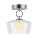 Alora Canada - LED Semi Flush Mount - Leota - Chrome/Clear Glass- Union Lighting Luminaires Decor