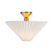 Alora Canada - One Light Semi-Flush Mount - Bridgette - Brushed Gold/Folded White- Union Lighting Luminaires Decor