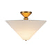 Alora Canada - One Light Semi-Flush Mount - Bridgette - Brushed Gold/White Linen- Union Lighting Luminaires Decor