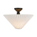 Alora Canada - One Light Semi-Flush Mount - Bridgette - Matte Black/Folded White- Union Lighting Luminaires Decor