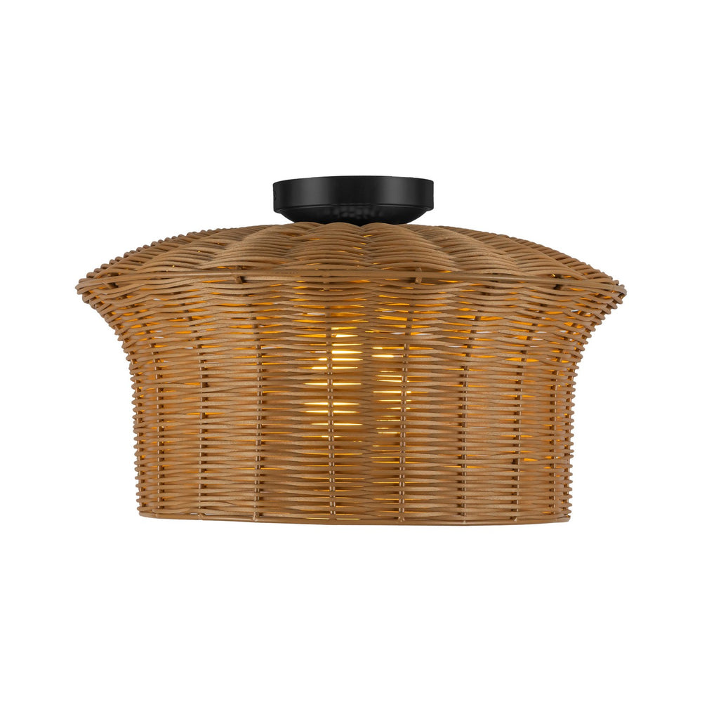 Alora Canada - One Light Semi-Flush Mount - Kai - Matte Black- Union Lighting Luminaires Decor