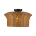 Alora Canada - One Light Semi-Flush Mount - Kai - Matte Black- Union Lighting Luminaires Decor