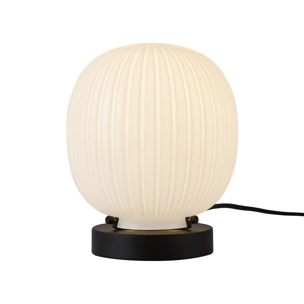 Alora Canada - One Light Table Lamp - Cherise - Matte Black/Glossy Ribbed Opal Glass- Union Lighting Luminaires Decor
