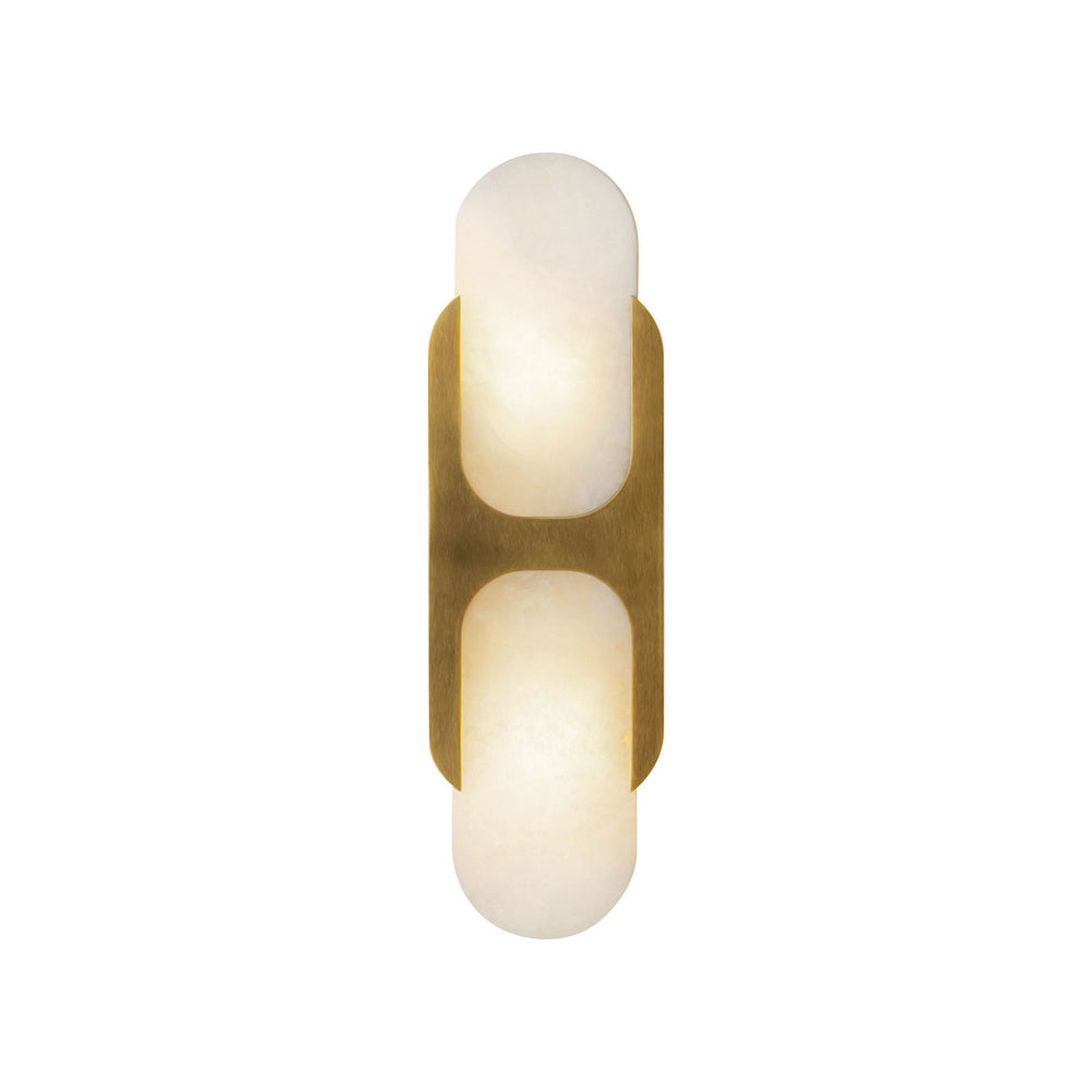 Alora Canada - Two Light Wall Vanity - Odin - Vintage Brass/Alabaster- Union Lighting Luminaires Decor