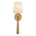 Alora Canada - One Light Vanity - Bridgette - Brushed Gold/White Linen- Union Lighting Luminaires Decor