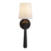 Alora Canada - One Light Vanity - Bridgette - Matte Black/White Linen- Union Lighting Luminaires Decor