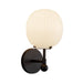 Alora Canada - One Light Vanity - Cherise - Matte Black/Glossy Ribbed Opal Glass- Union Lighting Luminaires Decor