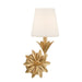 Crystorama - One Light Wall Sconce - Broche - Antique Gold- Union Lighting Luminaires Decor