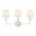 Crystorama - Three Light Bath - Broche - Matte White- Union Lighting Luminaires Decor