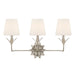 Crystorama - Three Light Bath - Broche - Antique Silver- Union Lighting Luminaires Decor