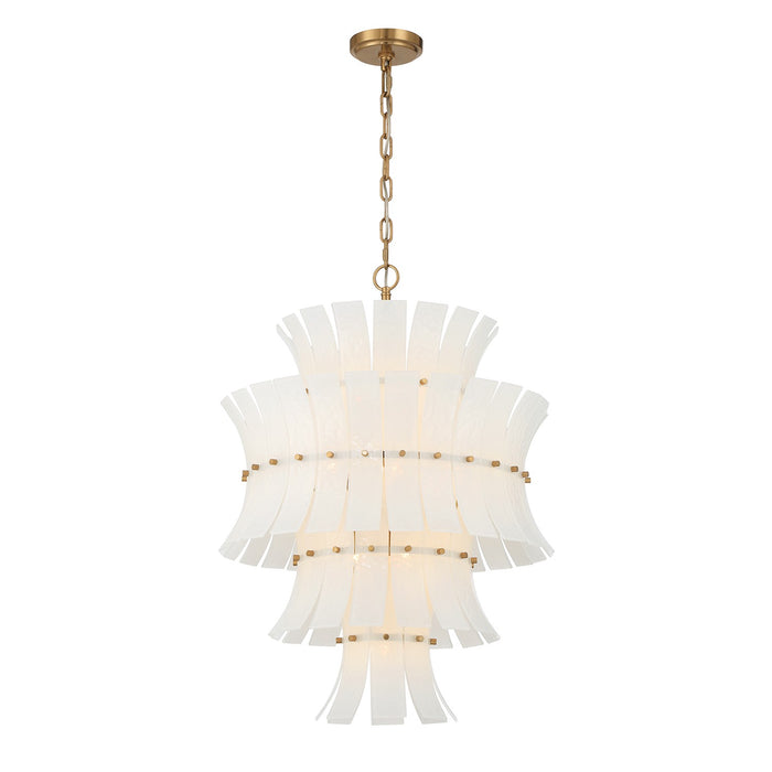 Crystorama - 13 Light Chandelier - Abigail - Aged Brass- Union Lighting Luminaires Decor