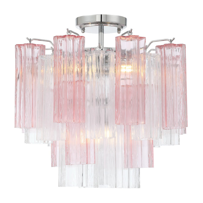 Crystorama - Four Light Semi Flush Mount - Addis - Polished Chrome- Union Lighting Luminaires Decor