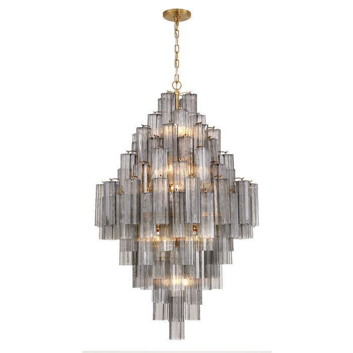 Crystorama - 20 Light Chandelier - Addis - Aged Brass- Union Lighting Luminaires Decor