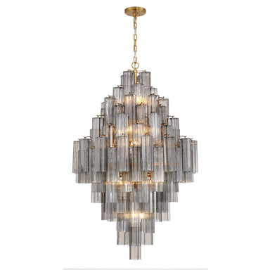 Crystorama - 20 Light Chandelier - Addis - Aged Brass- Union Lighting Luminaires Decor