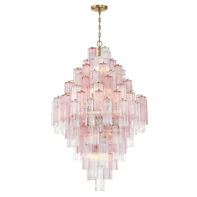 Crystorama - 20 Light Chandelier - Addis - Aged Brass- Union Lighting Luminaires Decor