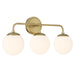 Crystorama - Three Light Bath - Maverick - Vibrant Gold- Union Lighting Luminaires Decor