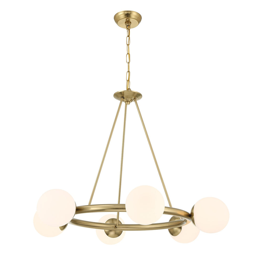 Crystorama - Six Light Chandelier - Maverick - Vibrant Gold- Union Lighting Luminaires Decor