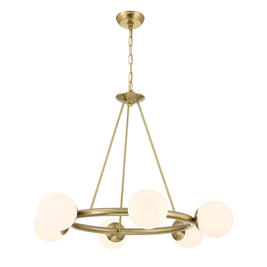 Crystorama - Six Light Chandelier - Maverick - Vibrant Gold- Union Lighting Luminaires Decor