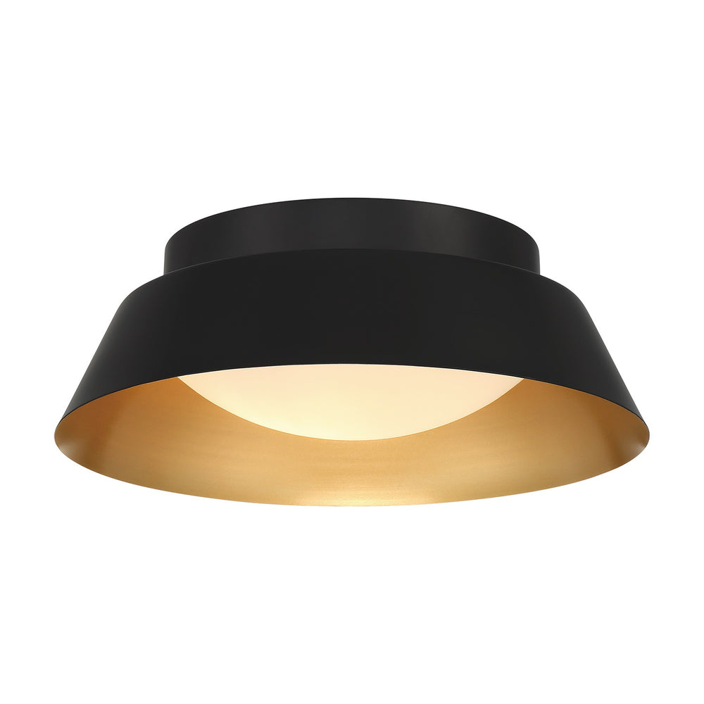 Crystorama - LED Flush Mount - Donoven - Matte Black + Gold- Union Lighting Luminaires Decor