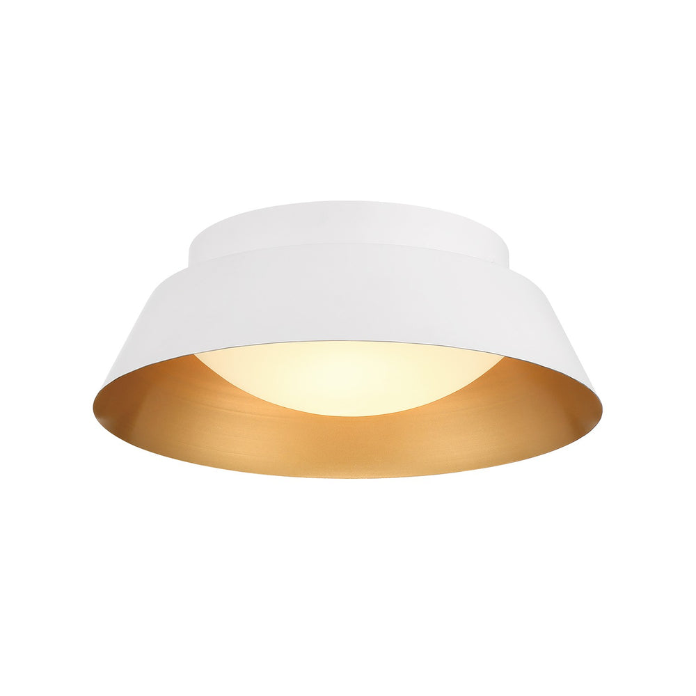 Crystorama - LED Flush Mount - Donoven - White + Gold- Union Lighting Luminaires Decor